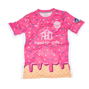 Augusta soccer team GK kit pink goalkeeper jersey with custom sprinkle design by Custom Athletics USA, performance soccer uniform for teams and clubs.